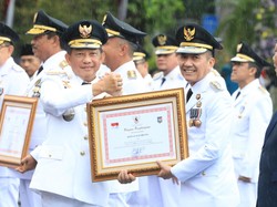 Pj Walkot Palembang Kembali Terima Penghargaan dari Mendagri di Hari Otoda