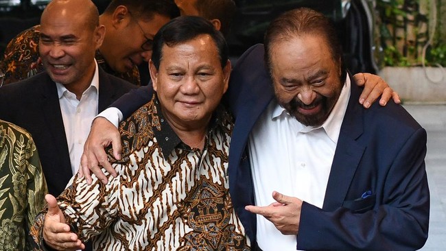 Sekjen Gerindra Ahmad Muzani bersyukur NasDem yang memiliki kursi cukup banyak di parlemen bergabung ke pemerintahan Prabowo-Gibran nanti.