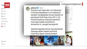 VIDEO: Pujian Jokowi untuk Timnas U-23: Sangat Bersejarah!
