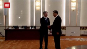 VIDEO: Momen Pertemuan Menlu AS dan Presiden China Xi Jinping