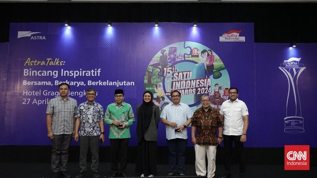 Astra menggelar bincang inspiratif 15th Semangat Astra Terpadu Untuk (SATU) Indonesia Awards 2024 di Hotel Grage, Bengkulu, Sabtu (27/4).