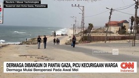VIDEO: Dermaga Dibangun di Pantai Gaza, Picu Kecurigaan Warga