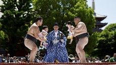 FOTO: Ritual Menangis untuk Bayi Sumo di Tokyo