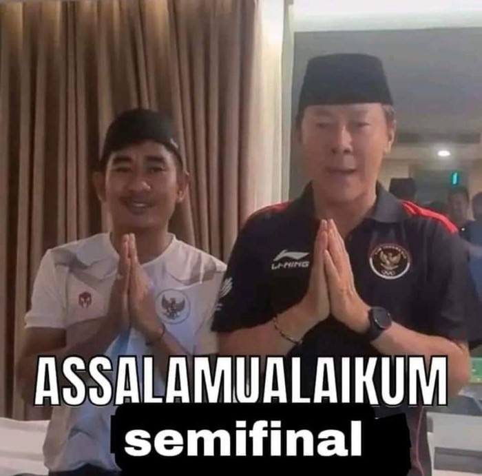 Potret kocak Shin Tae-yong bareng Timnas Indonesia