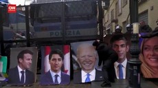 VIDEO: Pedemo Bakar Foto Pemimpin G7 Jelang KTT di Italia