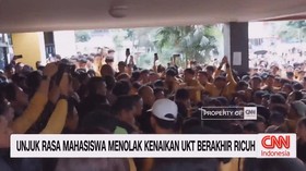 VIDEO: Unjuk Rasa Mahasiswa Menolak Kenaikan UKT Berakhir Ricuh