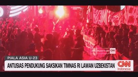 VIDEO: Antusias Pendukung Saksikan TImnas RI Lawan Uzbekistan