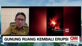 VIDEO: Gunung Ruang Kembali Erupsi