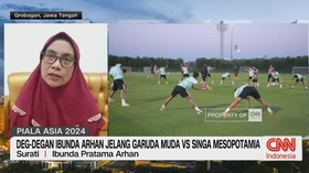 VIDEO: Deg-Degan Ibunda Arhan Jelang Garuda Muda VS Singa Mesopotamia