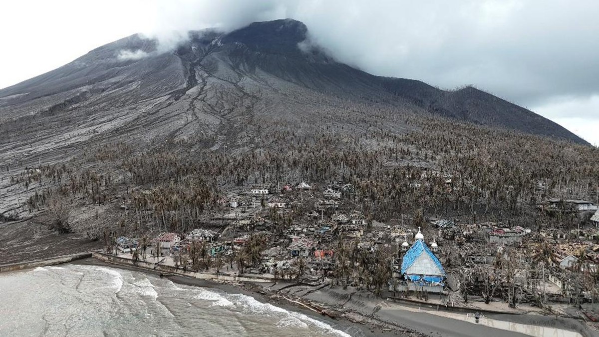 FOTO: Penampakan Kerusakan Desa Terdampak Parah Erupsi Gunung Ruang