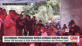 Gelombang Pengungsian Warga Korban Gunung Ruang