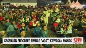 VIDEO: Keseruan Suporter Timnas saat Laga Indonesia vs Irak.