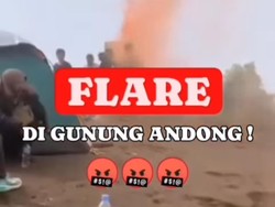 Ngawur! Pendaki Gunung Andong Nyalakan Flare, Pengelola Sebut Kecolongan