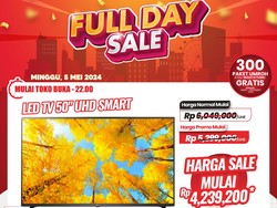 Gokil! Beli TV LED 50 Inch Cuma Rp 4 Jutaan di Transmart Full Day Sale