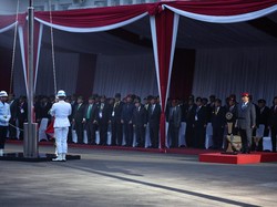 Momen Prabowo Pimpin Upacara Parade Senja, Andika Perkasa Hadir