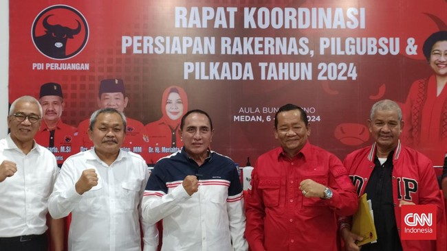 Eks Gubernur Sumatera Utara, Edy Rahmayadi resmi mendaftar untuk maju sebagai bakal calon Gubernur Sumatera Utara pada Pilgub Sumut 2024.