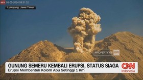 VIDEO: Gunung Semeru Kembali Erupsi, Status Siaga