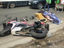 Mahasiswi di Palembang Tewas Terlindas Truk Usai Jatuh dari Motor Oleng
