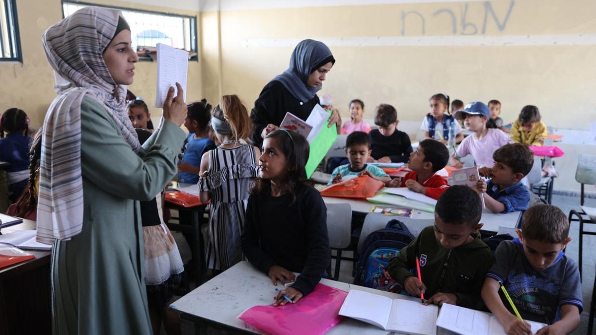 FOTO: Sukacita Anak-anak Palestina usai Sekolah TK Gaza Kembali Dibuka