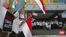 Aksi Bela Palestina oleh Sivitas UMJ di Jakarta Diikuti Rektor-Dosen