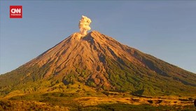 VIDEO: Gunung Semeru Kembali Erupsi, Semburan Abu Capai 700 Meter