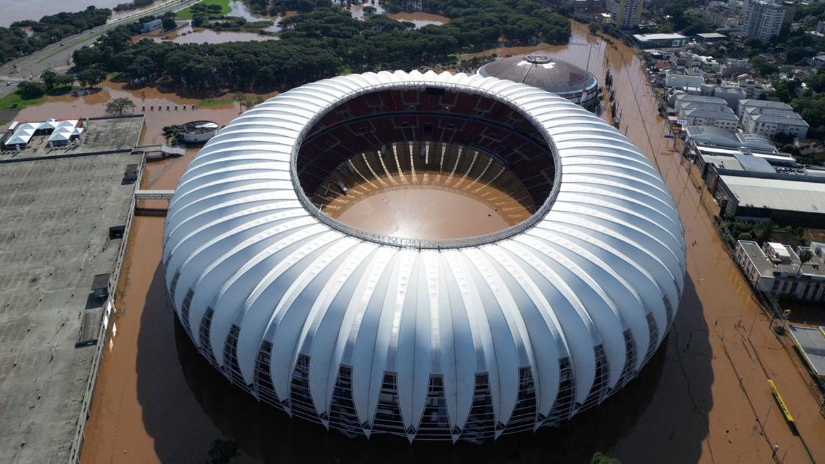 FOTO: Stadion Brasil Saat Jadi Tuan Rumah Piala Dunia 2014 Kebanjiran