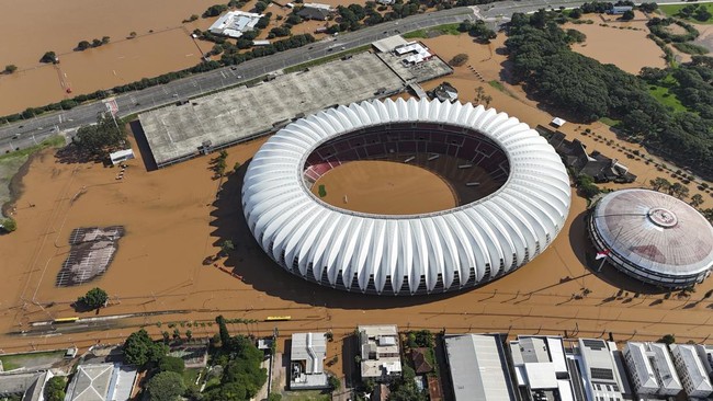 FOTO: Stadion Brasil Saat Jadi Tuan Rumah Piala Dunia 2014 Kebanjiran