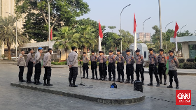 Polisi Bersiaga Kawal Misa Kenaikan Yesus Kristus di Katedral