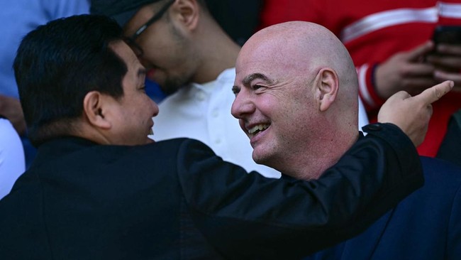 Presiden FIFA Gianni Infantino kembali bertemu dengan Ketua Umum PSSI Erick Thohir.