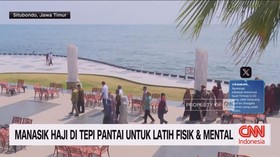 VIDEO: Manasik Haji di Tepi Pantai Untuk Latih Fisik & Mental