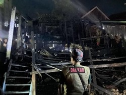 4 Rumah Terbakar di Kampung Bajo Bone, Diduga Akibat Korsleting Listrik
