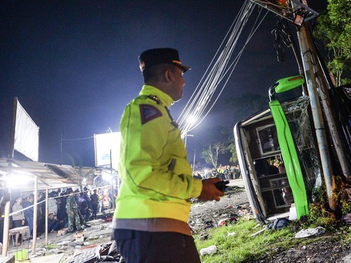 Polisi soal Penyebab Kecelakan Bus di Subang: Tak Ditemukan Jejak Rem
