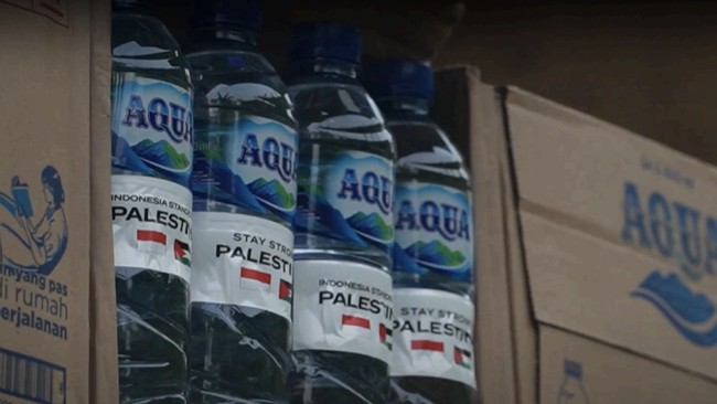 Produk air minum dalam bungkusan AQUA memastikan pihaknya tidak terafiliasi dengan Israel dan mengutuk keras semua tindakan israel terhadap palestina.