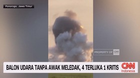 VIDEO: Balon Udara di Ponorogo Tanpa Awak Meledak, 4 Terluka 1 Kritis