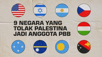 INFOGRAFIS: 9 Negara Tolak Resolusi Keanggotaan Palestina di PBB