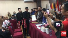 Dharma Porengkun Satu-satunya Bacagub Independen Jakarta Datang ke KPU