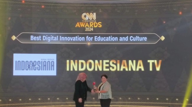 Indonesiana TV sukses meraih penghargaan CNN Indonesia Awards 2024 untuk kategori Best Digital Innovation for Education and Culture.