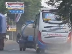 Viral Bus Sugeng Rahayu Sang Legenda Cinta Ugal-ugalan Salip Truk