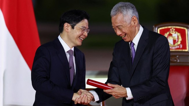 Lawrence Wong resmi dilantik menjadi Perdana Menteri Singapura untuk menggantikan Lee Hsien Loong pada Rabu (15/5).