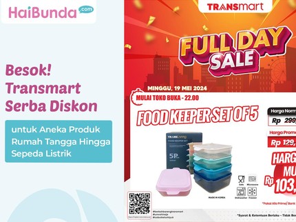 Besok! Transmart Serba Diskon untuk Aneka Produk Rumah Tangga Hingga Sepeda Listrik