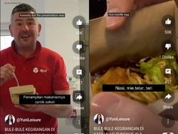 Disuguhkan Nasi Bungkus, Bule-bule Ini Kegirangan