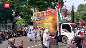 VIDEO: Kedubes AS dan Mesir Digeruduk Massa Aksi Bela Palestina