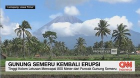 VIDEO: Gunung Semeru Kembali Erupsi