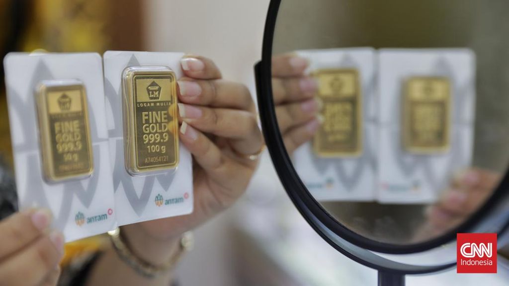 Harga Emas Antam Turun Rp43 Ribu ke Rp2,904 Juta per Gram