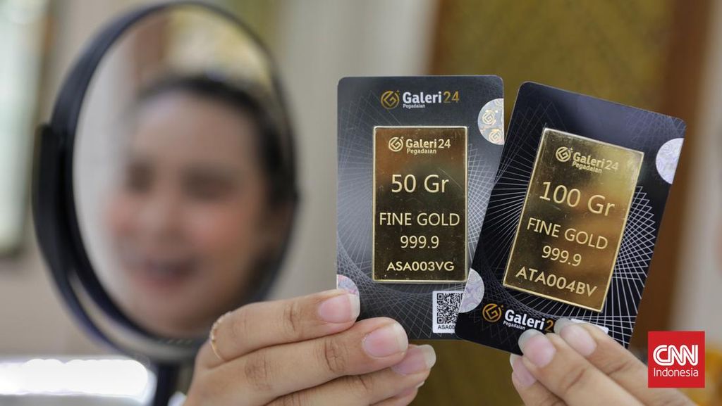 Harga Emas Anjlok Rp95 Ribu ke Rp2,5 Juta Hari Ini