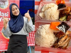 Keren! Artis Ini Tak Malu Jualan Nasi Ayam di Pinggir Jalan