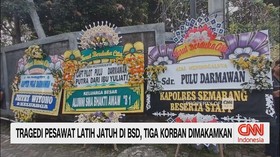 VIDEO: Tragedi Pesawat Latih Jatuh di BSD, Tiga Korban Dimakamkan