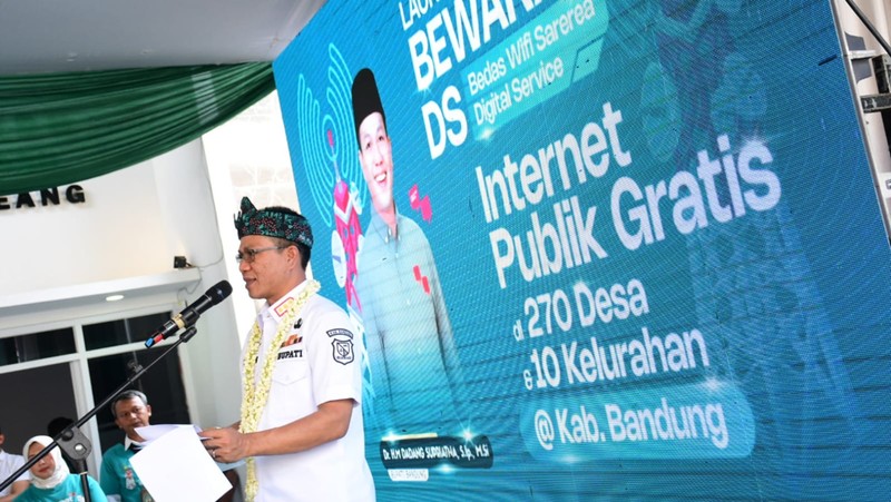 Pemerintah Kabupaten (Pemkab) Bandung melalui Diskominfo Kabupaten Bandung meluncurkan Bedas WiFi Sarerea Digital Service (Bewara DS)