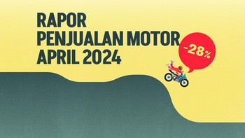 INFOGRAFIS: Rapor Penjualan Motor April 2024: Minus 28 Persen