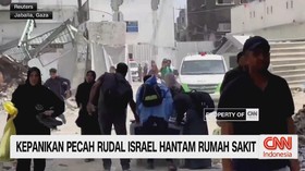 VIDEO: Kepanikan Pecah, Rudal Israel Hantam Rumah Sakit